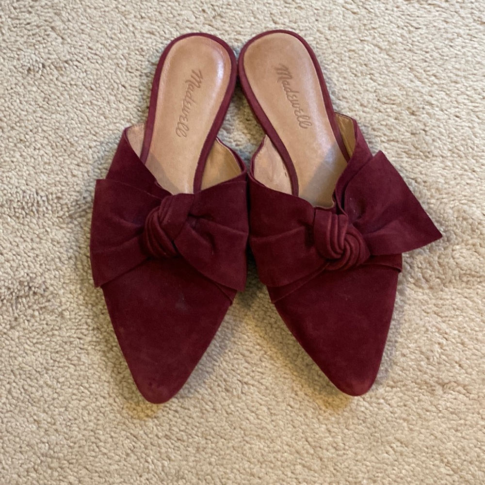 Madewell burgundy slides